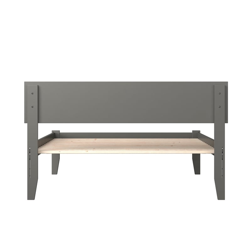 Orlando Full Solid Wood Platform Bed in Grey
