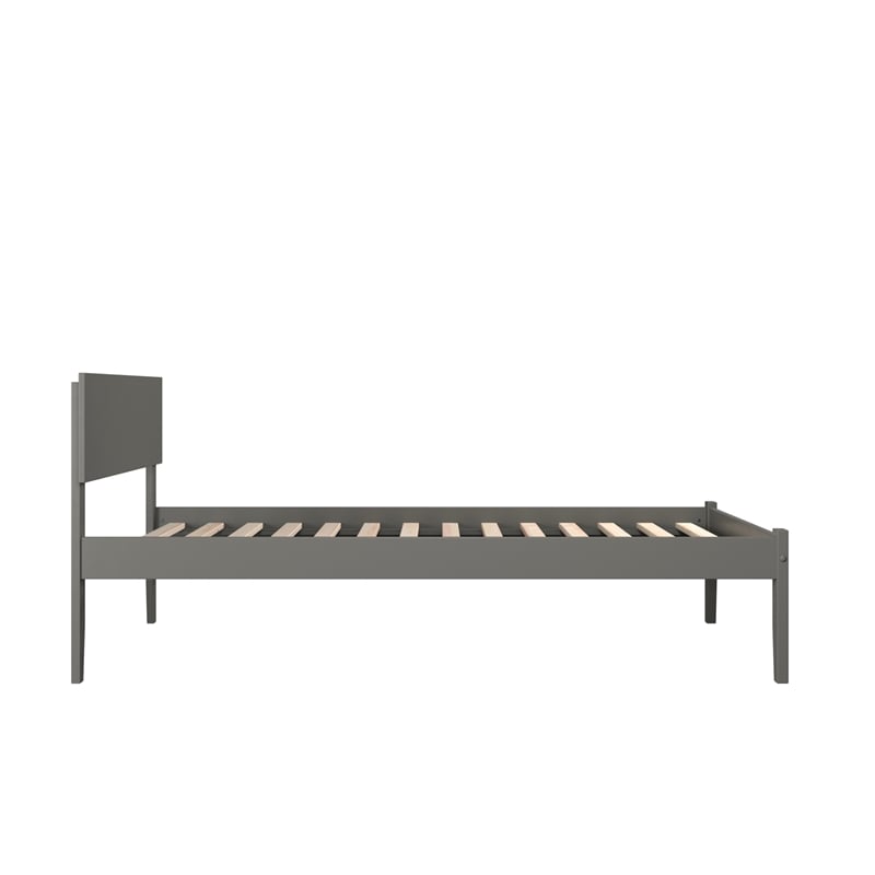 Orlando Full Solid Wood Platform Bed in Grey