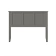 Madison Full Solid Wood Panel Headboard in Grey