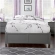AFI Concord Full Solid Wood Platform Bed with Twin Trundle in Gray