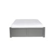AFI Concord Full Solid Wood Platform Bed with Storage Drawers in Gray