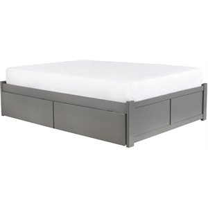 Atlantic Furniture Concord Collection Atlantic Furniture Concord King Mates Storage Bed In Gray