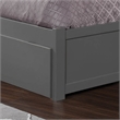 Orlando Queen Wood Platform Bed with Footboard and Storage Drawers in Grey