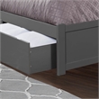 Nantucket King Wood Platform Bed with Footboard and Storage Drawers in Grey