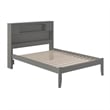 AFI Newport Full Solid Wood Platform Bookcase Bed in Grey