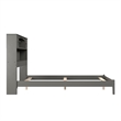 AFI Newport Full Bookcase Solid Wood Panel Bed in Grey