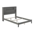 AFI Newport Full Bookcase Solid Wood Panel Bed in Grey