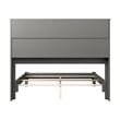 AFI Newport Full Bookcase Solid Wood Panel Bed in Grey