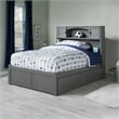 AFI Newport Full Solid Wood Bed with Storage Drawers in Grey