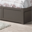 Madison Full Wood Platform Bed with Footboard and Storage Drawers in Grey
