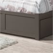 Madison King Wood Platform Bed with Footboard & Storage Drawers in Grey