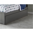 AFI Urban Twin Size Mid-Century Solid Wood Panel Trundle in Gray