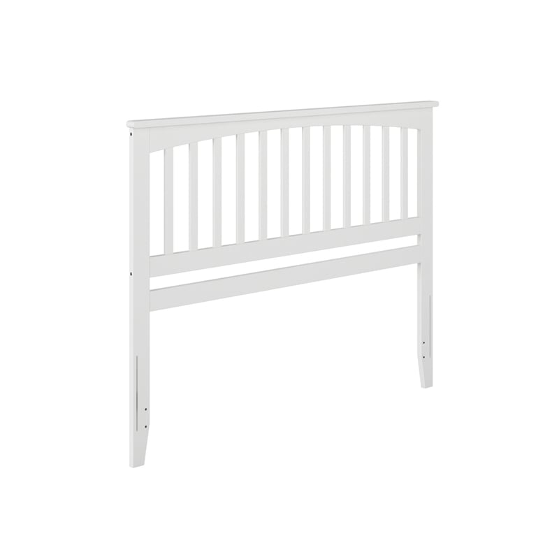 Mission King Wood Headboard in White