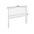 Mission King Wood Headboard in White