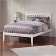 Mission King Solid Wood Platform Bed in White