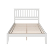 Mission King Solid Wood Platform Bed in White