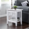 AFI Mission Solid Wood Contemporary End Table in White