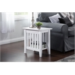 AFI Mission Solid Wood Contemporary End Table in White