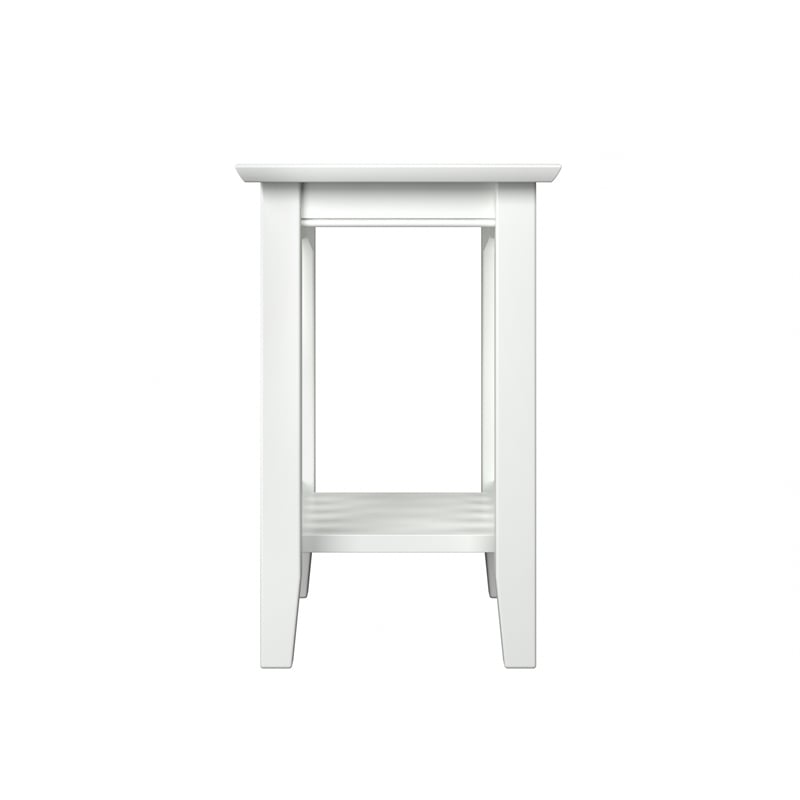 AFI Mission Solid Wood Contemporary End Table in White