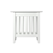 AFI Mission Solid Wood Contemporary End Table in White