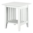 AFI Mission Solid Wood Contemporary End Table in White