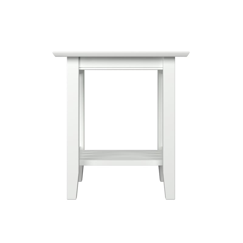 AFI Mission Solid Wood Contemporary End Table in White