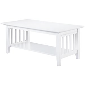 afi mission coffee table in white