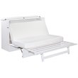 Deerfield Queen Solid Wood Modern Murphy Bed Chest with Mattress in White