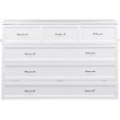 Deerfield Queen Solid Wood Modern Murphy Bed Chest with Mattress in White