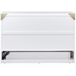 Deerfield Queen Solid Wood Modern Murphy Bed Chest with Mattress in White