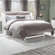 Deerfield Queen Solid Wood Modern Murphy Bed Chest with Mattress in White