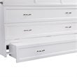 Deerfield Queen Solid Wood Modern Murphy Bed Chest with Mattress in White