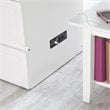 Deerfield Queen Solid Wood Modern Murphy Bed Chest with Mattress in White