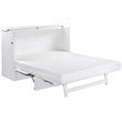 Deerfield Queen Solid Wood Modern Murphy Bed Chest with Mattress in White