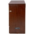 Deerfield Queen Solid Wood Modern Murphy Bed Chest with Mattress in Walnut