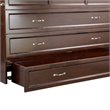 Deerfield Queen Solid Wood Modern Murphy Bed Chest with Mattress in Walnut