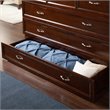 Deerfield Queen Solid Wood Modern Murphy Bed Chest with Mattress in Walnut