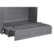Deerfield Queen Solid Wood Modern Murphy Bed Chest with Mattress in Gray