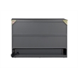 Deerfield Queen Solid Wood Modern Murphy Bed Chest with Mattress in Gray