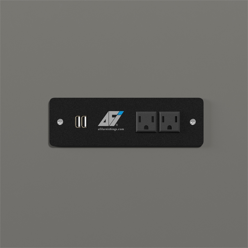 Deerfield Queen Solid Wood Modern Murphy Bed Chest with Mattress in Gray