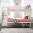 AFI Westbrook Solid Wood Staircase Bunk Twin Over Twin in White