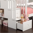 AFI Westbrook Solid Wood Staircase Bunk Twin Over Twin in White
