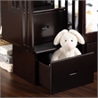 AFI Westbrook Wood Staircase Storage Bunk Twin Over Twin in Espresso