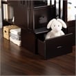 AFI Westbrook Wood Staircase Bunk Twin Over Twin with Twin Trundle in Espresso