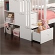 AFI Westbrook Wood Staircase Bunk Twin Over Twin with Twin Trundle in White