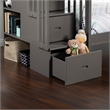 AFI Westbrook Wood Staircase Bunk Twin Over Twin with Twin Trundle in Grey