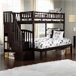 AFI Westbrook Solid Wood Staircase Bunk Twin Over Full in Espresso