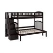 AFI Westbrook Solid Wood Staircase Bunk Twin Over Full in Espresso