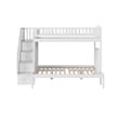 AFI Westbrook Solid Wood Staircase Bunk Twin Over Full in White