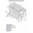 AFI Westbrook Solid Wood Staircase Bunk Twin Over Full in Grey